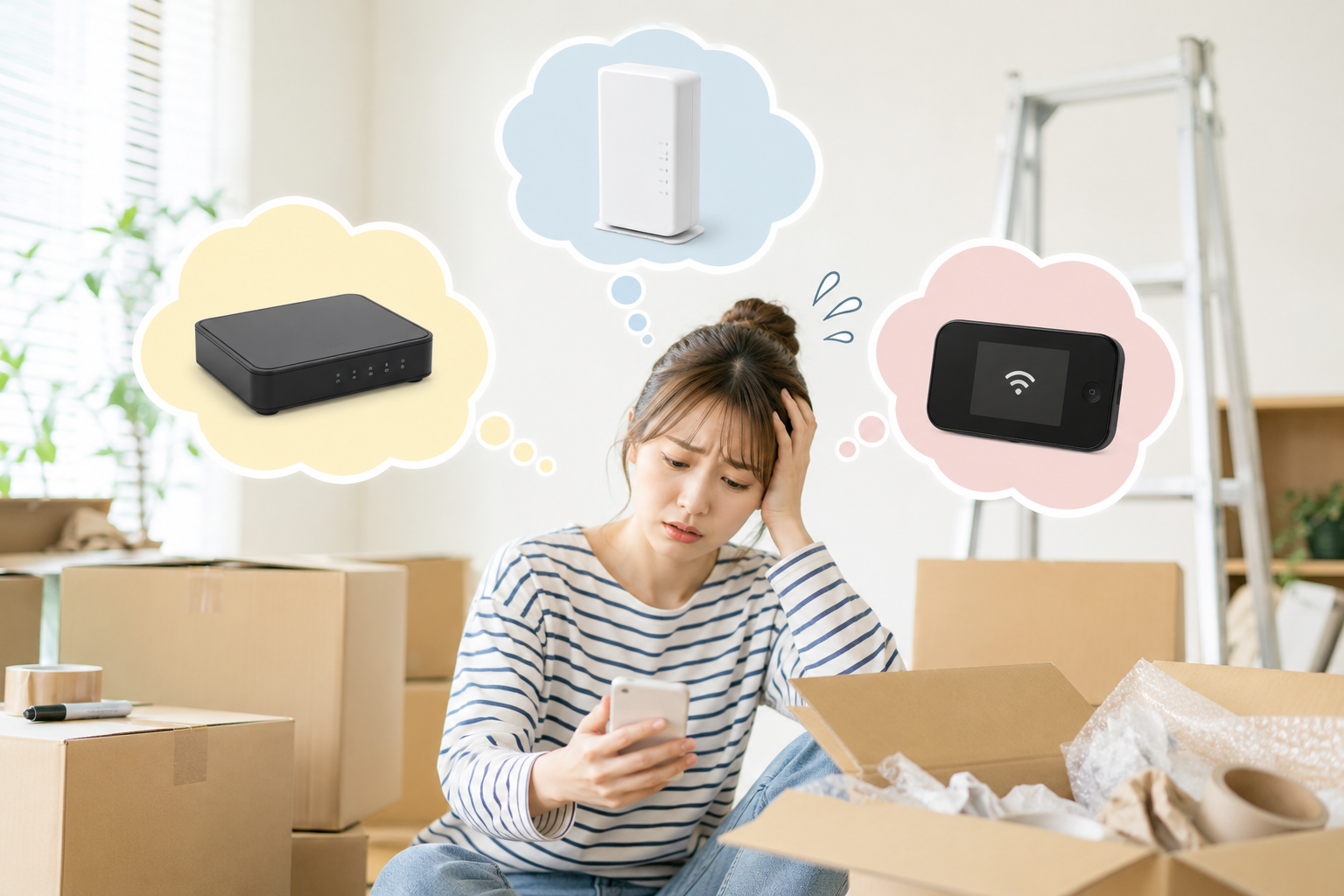 光回線・ホームルーター・ポケットWiFiの違いとは？引っ越し時はどれがいい？