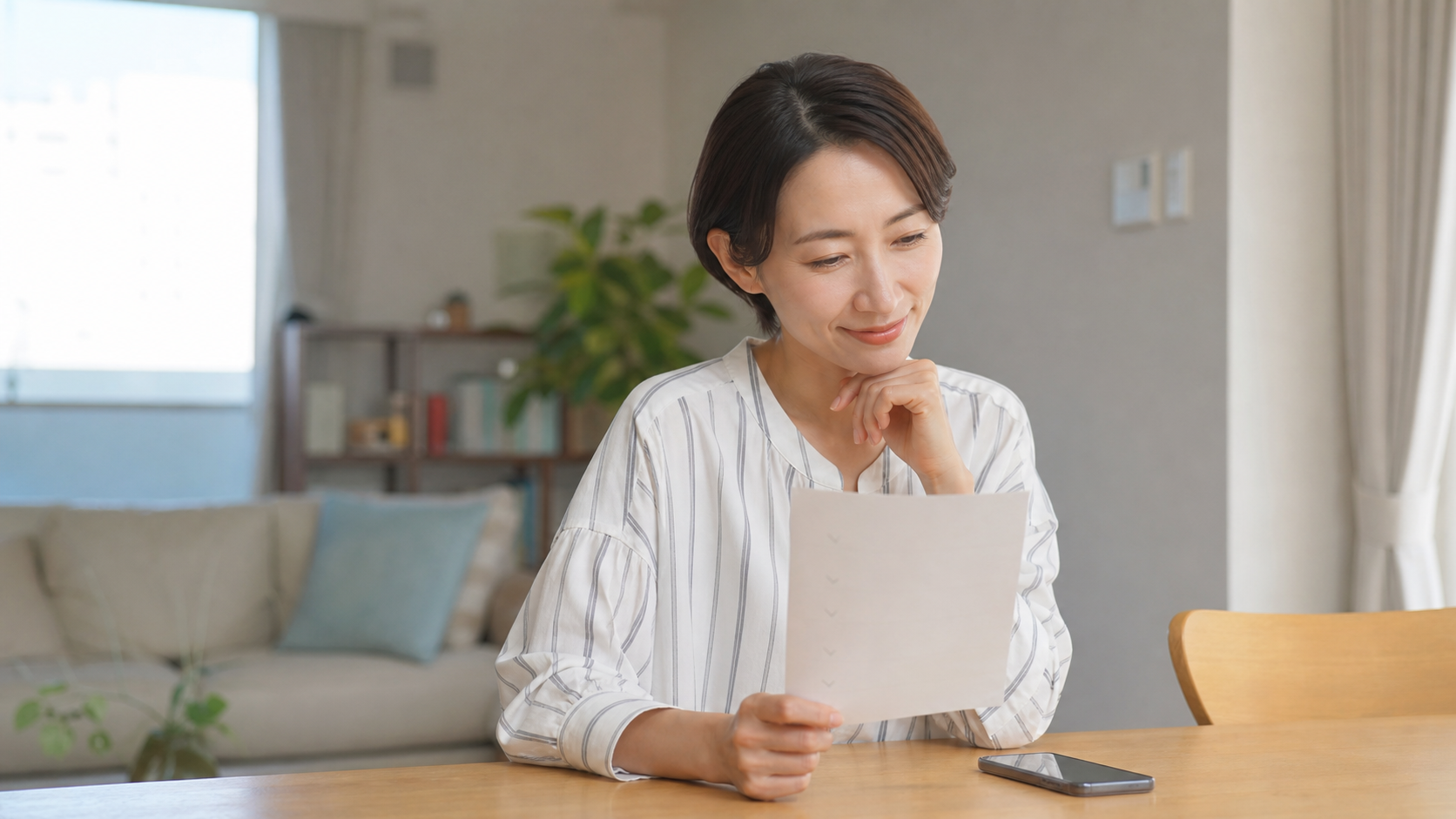 電話占いの登録前チェックリストを確認する女性