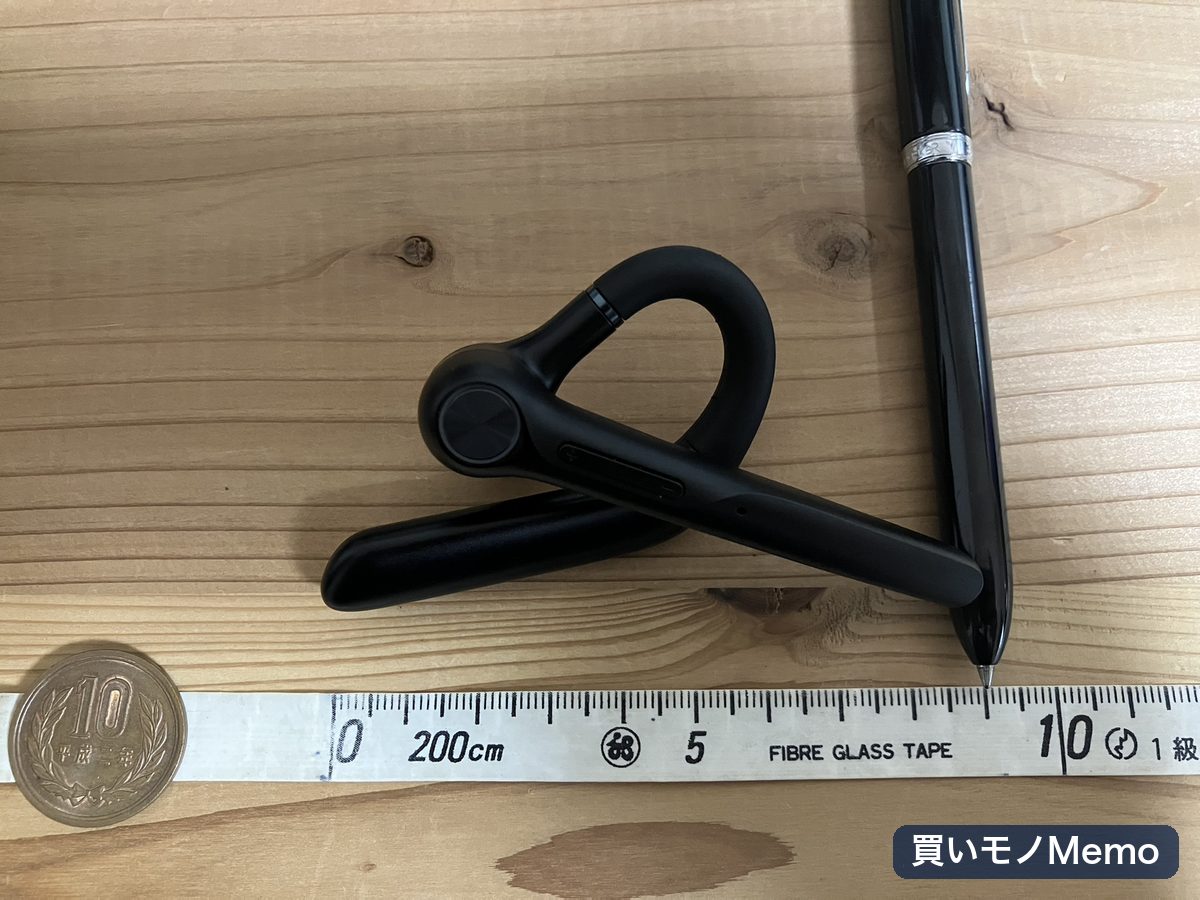 エレコム LBT-HSC41BK-ECの本体を横から見た実機写真